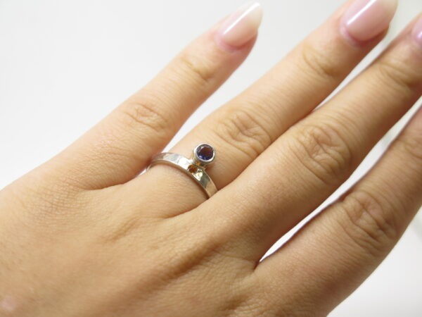 <b>Bagues Indian Feeling </b><br><i>Argent, Améthyste, Citrines et Spinelle</i> – Image 6