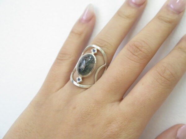 Argent, Labradorite et Lapis-Lazuli