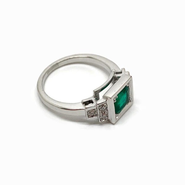 bague art deco emeraude