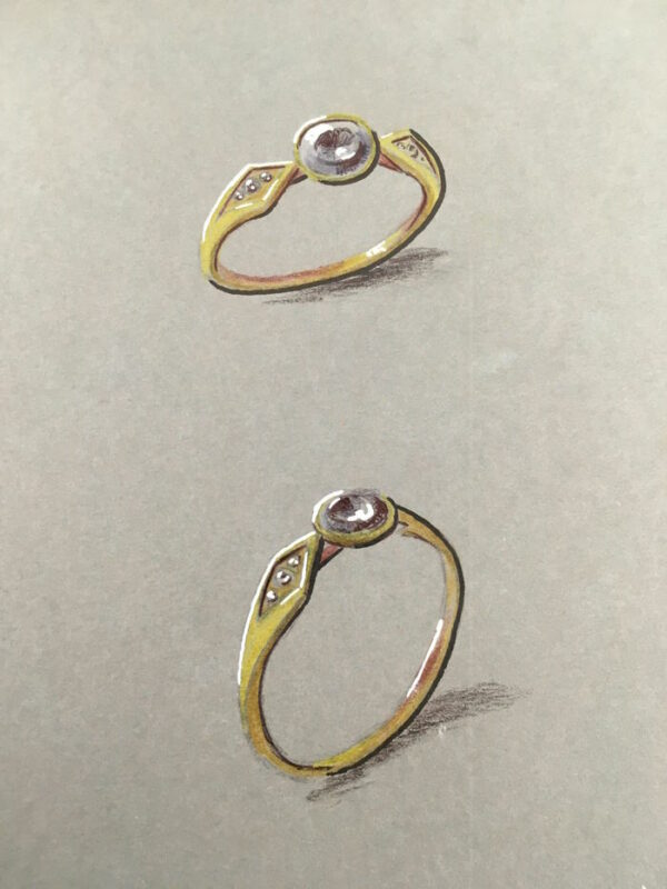bague de créateur sur mesure