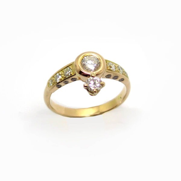 solitaire double diamants