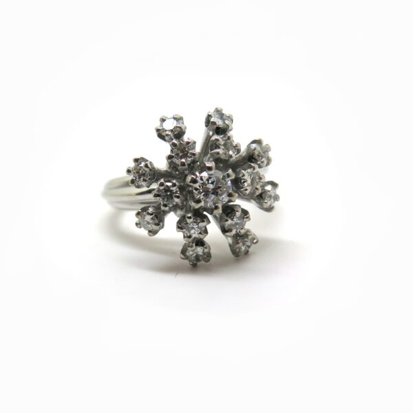 bague flocon diamants