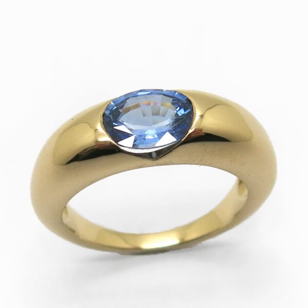 bague jonc saphir sur mesure