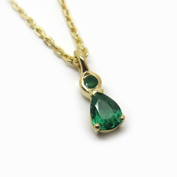 collier chaine emeraude sur mesure