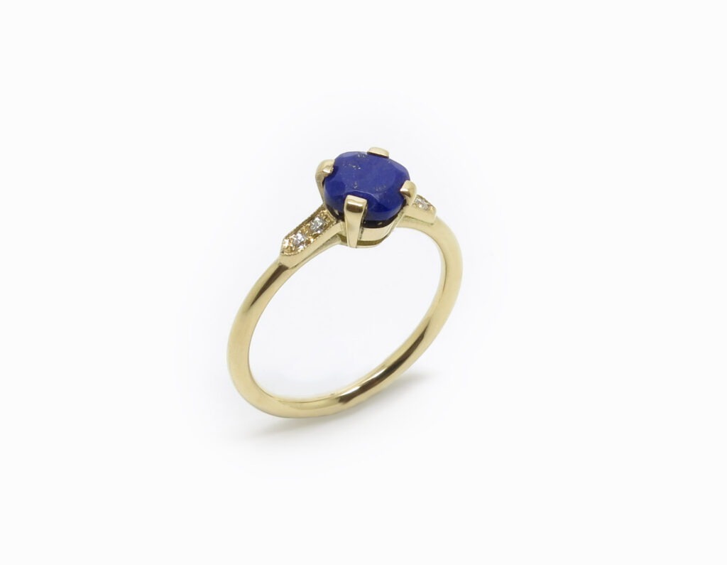 bague de fiancailles lapis lazuli