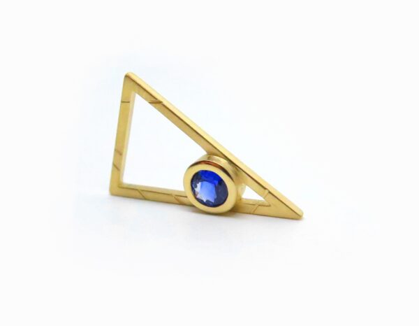 Pendentif triangle or jaune 18 carats pour homme