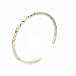 Bracelet en argent massif gravé pour homme