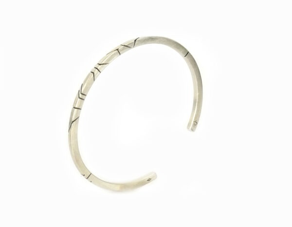 Bracelet en argent massif gravé pour homme