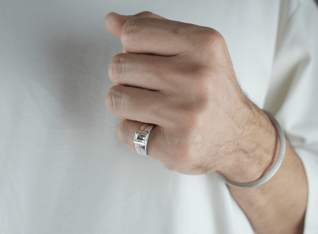 chevalière en argent