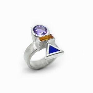 Bague Cairn large en argent massif