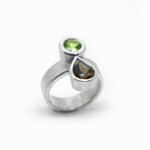 Bague large en argent massif