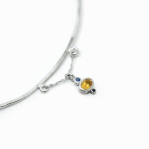 Collier Cairn en argent et pierres fines