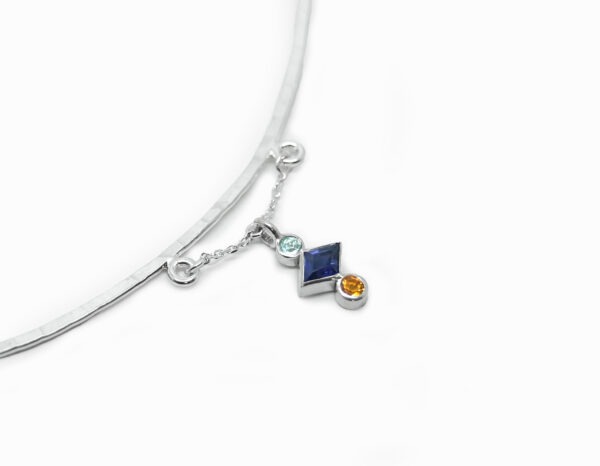Collier en argent et pierres naturelles