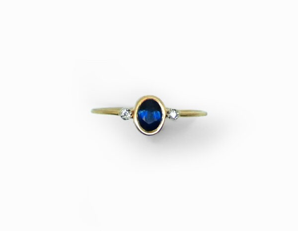 <b>Bague fine </b><br><i>Saphir et Diamants</i> – Image 2