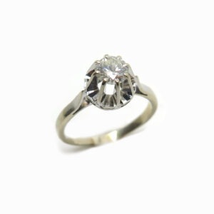 <b>Solitaire </b><br><i>Or blanc et diamant </i>