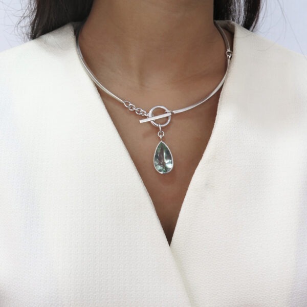 <b>Collier torque </b><br><i>Argent et Prasiolite</i> – Image 2