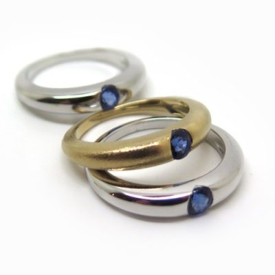 bague jonc Saphir sur mesure