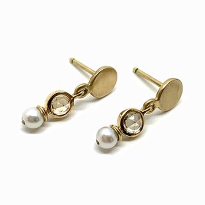 Pendants d'oreilles en or jaune