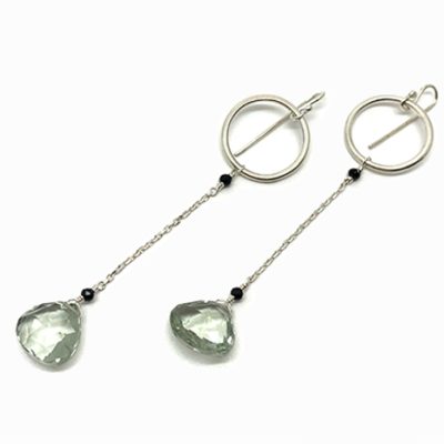 Boucles d'oreilles longues en argent