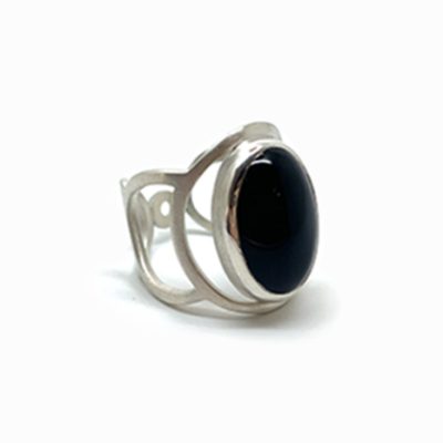 Bague large en argent