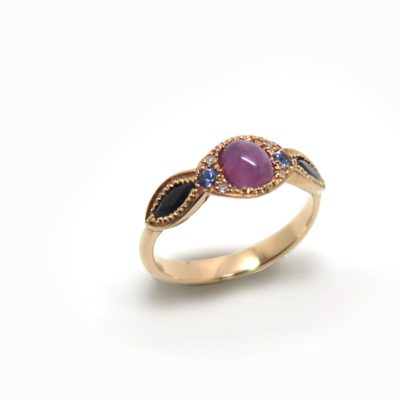 bague-saphir-rose-etoile