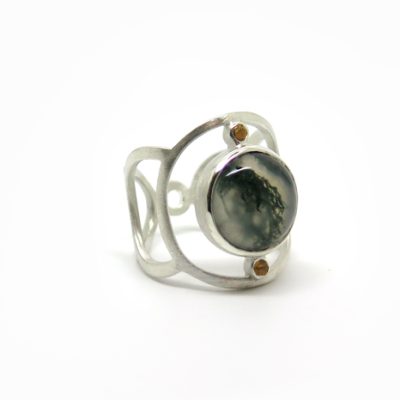 Bague en agate mousse