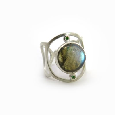 Bijou argent et labradorite