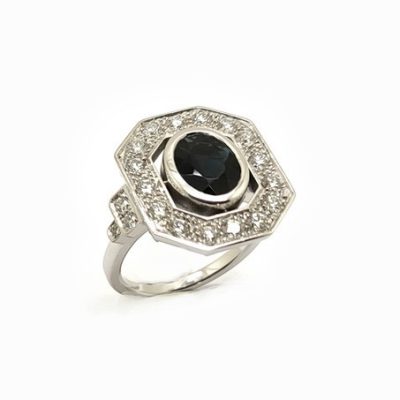 Bague octogonale créateur