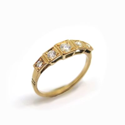 Bague jarretière en or rose