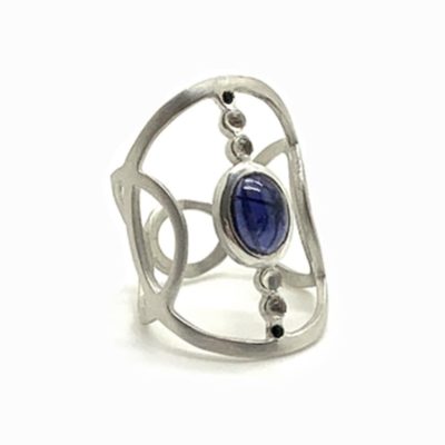 Bague large en argent