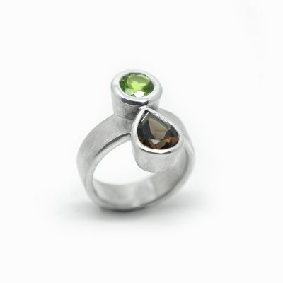 Bague large en argent massif