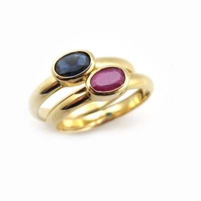 bague moderne en or sur mesure