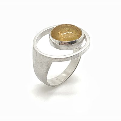 Bague planète citrine