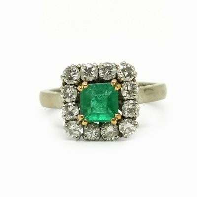 Bague vintage en émeraude