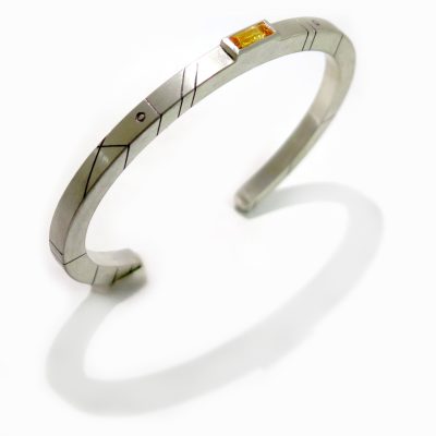 Bracelet argent et citrine