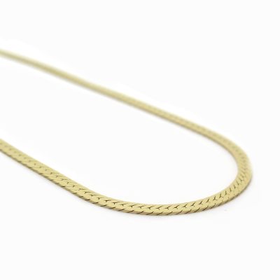 Chaîne plate en or jaune 18 carat
