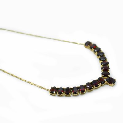 Collier Or jaune et grenats