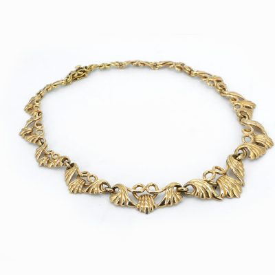 Collier ancien en or 18 carats – Années 1940, bijou vintage élégant ---