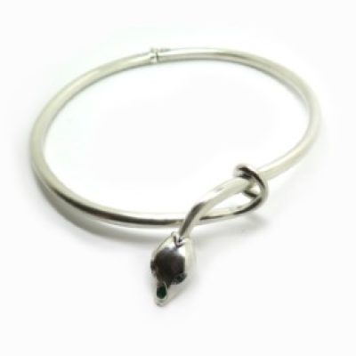 Collier serpent argent