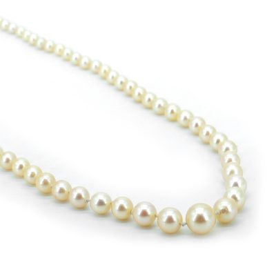 Collier vintage en perles de culture--