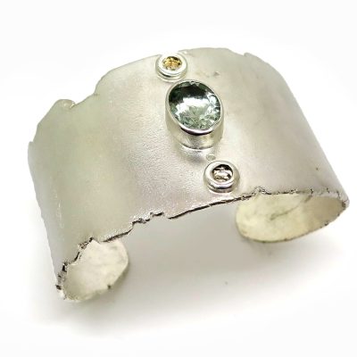 Manchette de createur argent massif