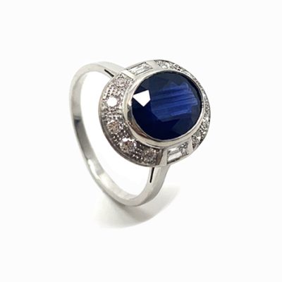 Bague Marguerite en or blanc