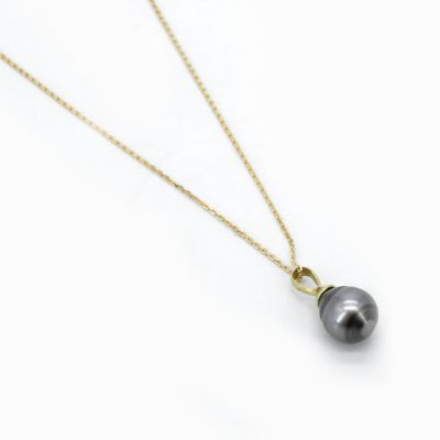 Pendentif - Or jaune et perle de Tahiti -