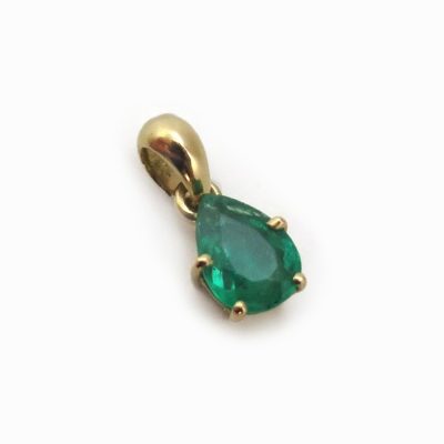 pendentif emeraude poire sur mesure