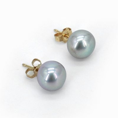 Puces d'oreilles - Or jaune et perles d'eau douce image