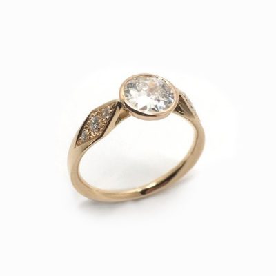 Solitaire or et diamant sur mesure