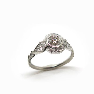 Solitaire halo de createur