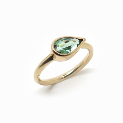 bague sur mesure tourmaline verte