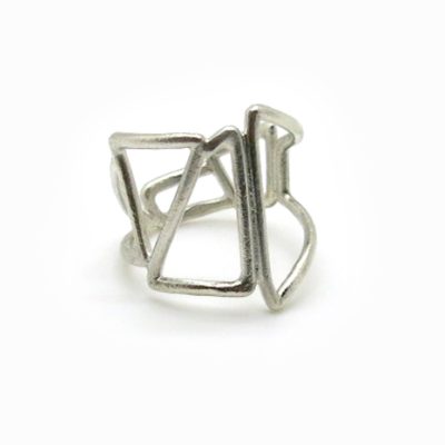 bague moderne en argent