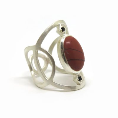 bague jaspe rouge